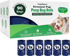 Puppington Certified Home Compostable Poop Bags - ASTM D6400 Compliant - 90 Extra Thick Bags - Plant Based - Pairs with Puppington 3-in-1 Bag & Fits all Standard Poop Bag Dispensers (Navy Blue)