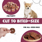 PAWUP Duck Jerky Dog Treats – Soft Duck & Apple Sausage, Training Treats with Taurine for Small, Medium & Large Dogs, 12.5 oz