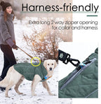 ThinkPet Dog Cold Weather Coats - Cozy Waterproof Windproof Reversible Winter Dog Jacket, Thick Padded Warm Coat Reflective Vest Clothes for Puppy Small Medium Large Dogs