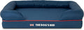 Replacement Outer Cover for The Dog's Bed Orthopedic Memory Foam Dog Bed. Washable Oxford Fabric, Medium (Blue with Red Piping UK Embroidery Flag)
