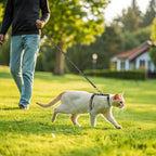 PAWCHIE Cat Harness with Leash and Collar Set - Escape Proof Adjustable Glow in The Dark Cat Harness for Kitty Outdoor Walking
