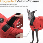 PAWZ Road Dog Winter Coat with 5 Layers Warm Material, Reversible Dog Clothes with 2 Sides, Dog Jacket Outdoor Water Repellent, (Red Plaid L)