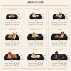 Comfort Expression Orthopedic Dog Bed for Large Dogs 38x25 Inch, Waterproof Supportive Egg Crate Foam Large Pet Bed with Removable Bolsters, Dog Couch with Washable Cover & Non-Slip Bottom, Black
