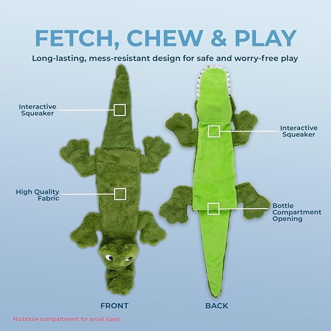 Best Pet Supplies Squeaky Dog Toys with Soft Durable Fabric for Small, Medium and Large Pets Interactive Toy for Indoor Play, Supports Active Biting and Play - 4 Figures, Large