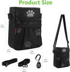 Dog Treat Pouches for Pet Training, Treat Pouches for Pet Training,Large Dog Treat Training Pouch and Dog Clicker,Dog Training Treat Pouch Built-in Poop Bag Dispenser-Black Pattern.