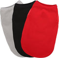 Paiaite 3 Pieces Plain Dog Shirt Sleeveless Puppy Cotton Dog Shirts Breathable Pet Apparel Tank Top Colorful Puppy Sweatshirt Clothes for Small Medium Dogs Red Black and Grey M