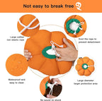 H HIDREAM Cat Cone Collar,Cute Waterproof Recovery Collar,Anti-Bite Lick Wound Healing Safety Elizabethan e Collar for Cats,Orange Pumpkin Halloween Costume, HDY01-005M