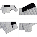 Dog Warm Jacket, 4 Legs Covered, Waterproof Windproof Reflective, Adjustable Outdoor Dog Snow Jacket - Off White XL