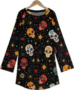 MARSVOVO Women Novelty Graphic Plus Size Sweater Crewneck Long Sleeve Cute Printed Loose Fit Casual Fall Sweaters Top