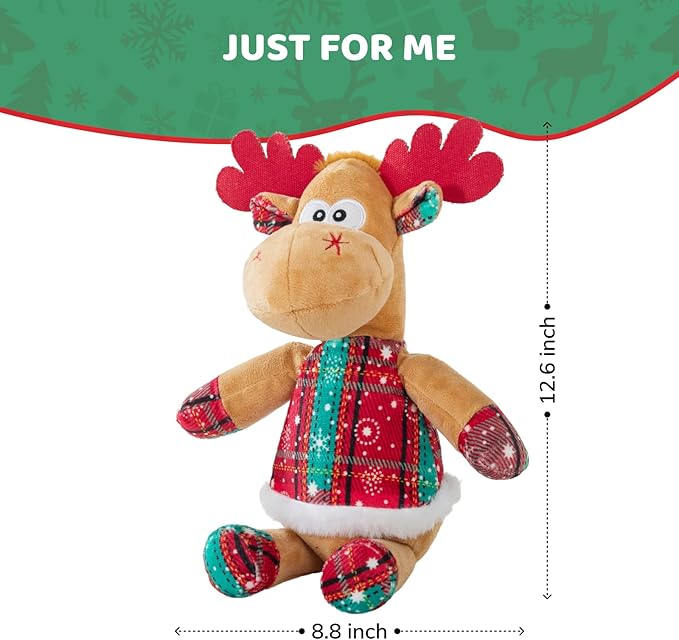 Christmas Squeaky Dog Toys Tug of War Dog Plush Toy for Large Breed Interactive Dog Chew Toys for Puppies Small and Large Dogs Training and Reduce Boredom