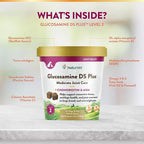 NaturVet – Glucosamine DS Plus - Level 2 Moderate Care – Supports Healthy Hip & Joint Function – Enhanced with Glucosamine, MSM & Chondroitin – for Dogs & Cats–70 Soft Chews