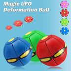 UFO Magic Balls, Pet Toy Flying Saucer Ball With 3 Lights, Creative Doggy Disc Ball Stomp, Portable Decompression Flying Flat Throw Dog Balls Toy for Childrens Kids Small Dogs Outdoor Sports (Green)