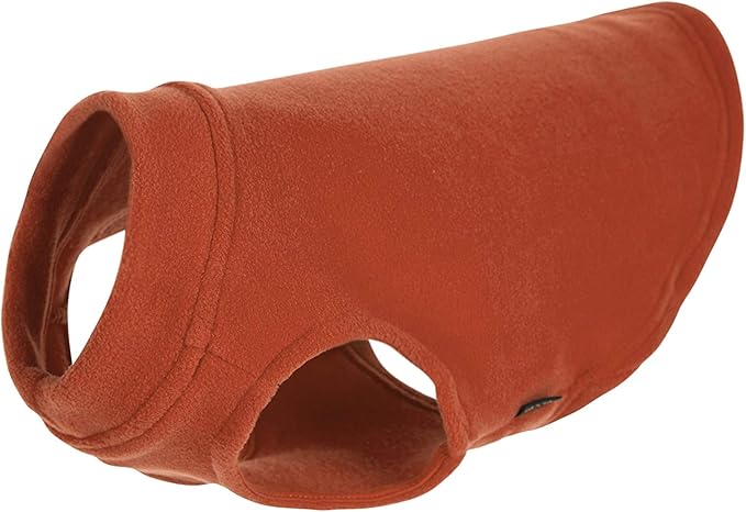 Gooby Stretch Fleece Vest Dog Sweater - Pumpkin, Small - Warm Pullover Super Stretchy Fleece Dog Jacket for Small to Large Dogs