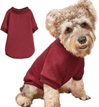Puppy Sweater for Small Dogs Clothes Warm Winter Cat Clothe Pet Sweatshirt Knitwear Doggie Kitten Clothing, Wine, Medium