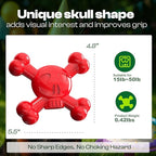 Dog Chew Toys for Aggressive Chewers – Indestructible Nylon Bone for Puppy Teething,Tough Chew Toy for Small Dogs, Bacon Flavor and Outdoor Fun, Skull Design