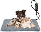 INVENHO Heated Dog Bed, Waterproof Adjustable Temperature Dog Cat Heating Pad with Timer, Indoor Pet Heating Pad for Cats Dogs Electric Pads for Dogs Cats, Pet Heated Pad (M: 28" x 20")