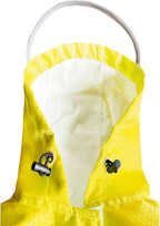 Dog Raincoat Waterproof Reflective Slicker - Lightweight Breathable Hooded Poncho Rain Coat Jacket with Adjustable Belly Strap and Leash Hole for Small Medium Large Dogs (Yellow, XX-Large)
