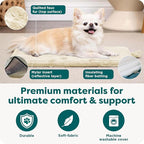 Furhaven ThermaNAP Self-Warming Cat Bed for Indoor Cats & Small Dogs, Washable & Reflects Body Heat - Quilted Faux Fur Reflective Bed Mat - Cream, Small
