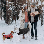 Kuoser Warm Dog Coat, Waterproof Dog Jacket for Extra Large Dogs, Adjustable Durable XXL Doggie Winter Coat Reversible Puppy Cold Weather Apparel from Small to Large Breed, Bright Red XXL