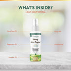 NaturVet Hemp Joint Topical Spray with Ginger for Dogs, 6oz Liquid, Made in The USA