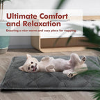 Mora Pets Self Heating Cat Bed Self Warming Cat Bed Thick Thermal Pet Bed Mat 36 x 24 Inches Removable Washable Cover for Outdoor Indoor Cats and Dogs Fur Grey Large