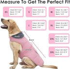 Dog Coat, Waterproof Dog Winter Jacket with Pocket, Reflective Adjustable Pet Snow Vest, Warm Cozy Fleece Sweater for Small Medium Extra Large Dogs - Light Pink, XL