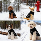 EXPAWLORER Dog Fleece Vest Jacket Sweater for Small Medium Large Dogs, Cold Weather Winter Coat Hoodie with Leash D-Ring and Zipper, Reflective Warm Sleeveless Puppy Clothes for S M L Boys Girls Cats