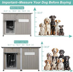 Large Outdoor Dog House Waterproof for Small to Large Dogs, Outdoor Indoor Doghouse Kennel Shelter Weatherproof with Anti-Chewing Iron Frame, Wndow, Open Roof, Removable Floors(43" L*29.5" W*33.5" H)