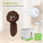 PETGEEK Interactive Dog Ball, Vibrating Dog Ball for with Music and Recording, Enrichment Toys for Dogs to Keep Them Busy, USB-C Rechargeable Squeaky Toys Small/Medium/Large Dogs(Brown)