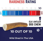 Devil Dog Pet Co. Elk Antlers for Dogs, Extra Large 7"+, 1 Pack, Grade A Long Lasting Chew for Aggressive Chewers, Premium USA Naturally Shed Antler – Healthy, No Odor, Durable Dog Chew