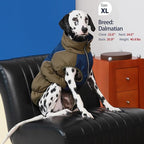 IECOii Dog Coat,Dog Cold Weather Coats for Extra Large Dogs,Thick Fleece Lined Dog Snow Suit Waterproof Dog Puffer Jacket,Large Dog Winter Coat Zippered Pet Snow Jackets Warm Dog Winter Clothes,4XL
