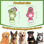 2-Pack Squeaky Dog Toys & Tough Tug of War Set - No Stuffing Chew-Resistant Plush Toys to Keep Them Busy, Best Birthday Gift for Small/Medium/Large Breeds (Dino & Gorilla)