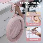 Rotating Cat Desk Bed - 40 LBS Chair-Side Cat Sleeping Basket with Bed for Desk, 360° Swivel & Removable Washable Cushion for Office Comfort(Pink