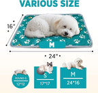 furrybaby Pet Heating Pad, Waterproof Dog Heating Pad Mat for Cat with Durable Anti-Bite Tube Indoor for Puppies Dogs Cats (1 Pack Green, 17 X 17in, Temp Adjustable)