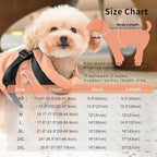Dog Jacket with Harness,Fleece Lined Warm Puppy Coat for Winter,Soft Windproof Small Dog Vest,LightOrange M