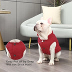 2 Layers Fleece Lined Warm Dog Jacket for Winter Cold Weather,Soft Windproof Large Dog Coat,Red XXL