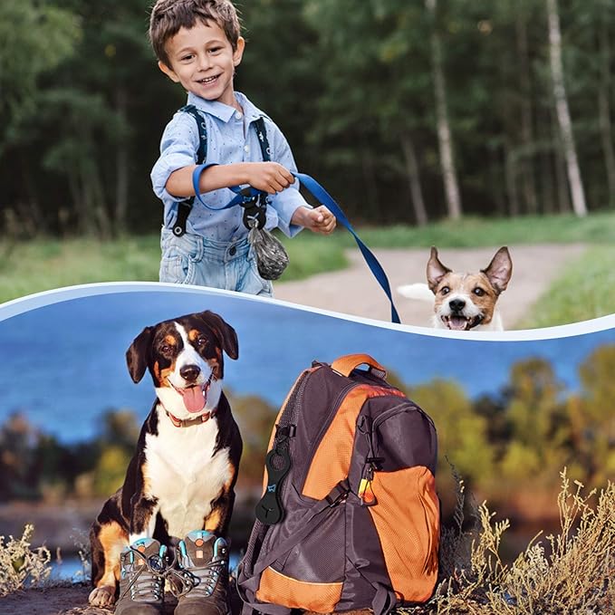PuppyDoggy Dog Poop Bag Holder for Leash Waste Bag Carrier Dog Poop Bag Dispenser for Walking Running Bicycle Accessory 2 Pieces