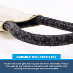 Rock-N-Rescue Hound Hose Firehose Dog Toy - Interactive Training Tug Rope from Durable Recycled Fire Hose. Indoor Outdoor Fetch Toy, Small with Rescue Rope Handles