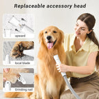 Bunfly Dog Grooming Kit & Dog Hair Vacuum, 3.5L Capacity Pet Grooming Vacuum with 13000kpa Strong Suction 99% Pet Hair,17 Tools Shedding Pet Hair, Home Cleaning -White
