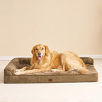 EHEYCIGA Memory Foam Dog Bed XXL, Giant Dog Bed Orthopedic with Washable Removable Cover, Waterproof Pet Bed Couch for Jumbo Dogs, 48x36x7 Inches, Camel