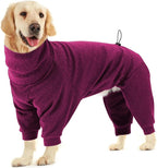 Dotoner Pullover Dog Sweater with Leash Hole - High Collar Cold Weather Vest for Large Dogs - Indoor & Outdoor Use
