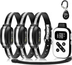 PetJoy 3 Dog Shock Collar for Large Dogs, Automatic Bark Collar with Remote, Bark and Training Collar Combo, Shock Collar with 5 Adjustable Levels of Sensitivity to Suit All Breeds of Dogs