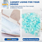 Medium Dog Bed with Removable Washable Cover for Small Dogs Deluxe Plush Dog Crate Beds Comfy Kennel Pad Waterproof Lining and Blue Gel Memory Foam Memory Foam（Brown 30 * 20 * 4in）
