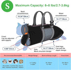Cinf Cat Nail Clipping Cleaning Grooming Restraint Bag No Scratching Biting for Bathing Nail Trimming Injecting Examining(Black,S)