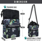 PetAmi Dog Treat Pouch, Pet Treat Pouch for Training, Dog Walking Bag Holder for Kibbles, Pet Food Toy, Dog Trainer Essentials Supplies, Poop Bag Dispenser, 3 Ways to Wear (Floral Grey)