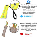 Bungee Dog Bite Tug Toy - Ideal for Fun Interactive Play, Tug of War & Puppy Training - Tough, Durable Pull Toys for Medium to Large Dogs - Safe Fire Hose Dog Tugger with Strong Handle - Handmade