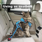 Cat Harness and Leash for Walking, Retractable Cat Harnesses and Leash Set Escape Proof, Breathable Soft Kitten Small Large Harness for Travel Training and Walking, Blue, S