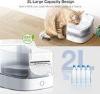 PF1 2L Cat Water Fountain Smart App Control 8 Layers Filtration Automatic Water Dispenser for Cats Dogs Pet Water Fountain Wireless Pump Pet Health Manager 2.4G WiFi