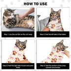 27.6" Cat Grooming Wrap, Self Adhesive Cat Wrap for Cutting Nail, Anti-Escape Calming Cat Swaddle Wrap for Medicine Ear Cleaning, Cow Anti-Scratch Cats Burrito Restraint Blanket, Pet Tool (6-10 lbs)