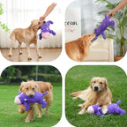 Hero Giant Chuckles Plush Dog Toy - Dog Squeaky Toys - Durable Toy with Grunt Squeaker, XL, Cow
